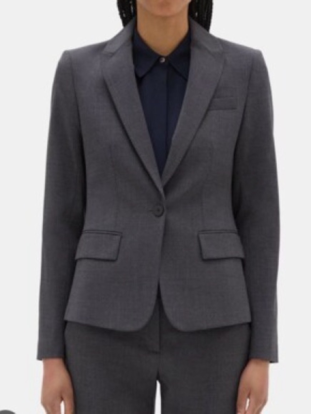 Theory Gabe Sevona Charcoal Grey Slim fit Suit Blazer